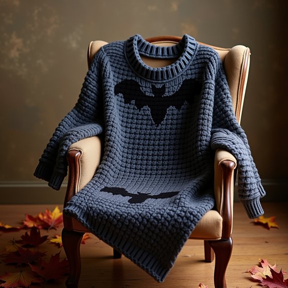 cozy bat inspired knitwear