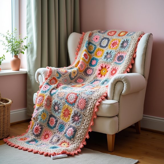 cozy colorful crochet blanket