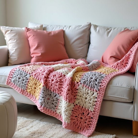 cozy colorful crochet blanket