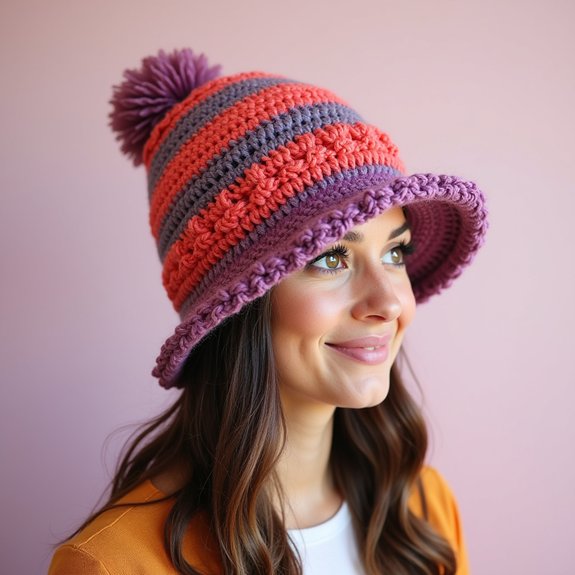 cozy crochet bucket hat