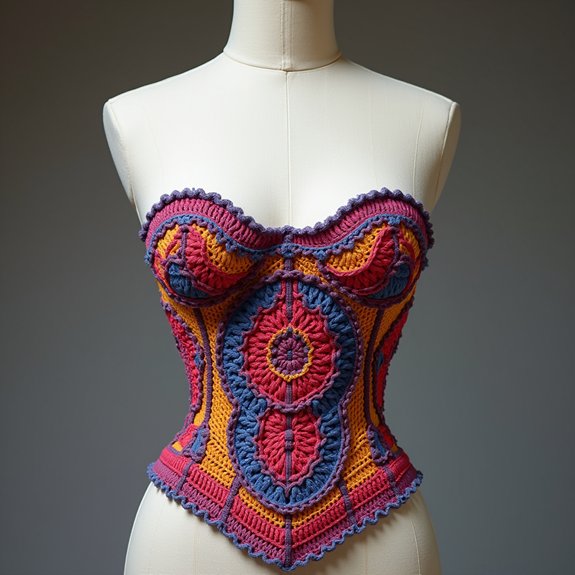 cozy crochet chunky corset