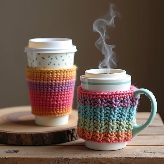 cozy crochet cup holders