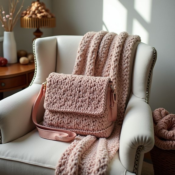cozy crochet messenger bag