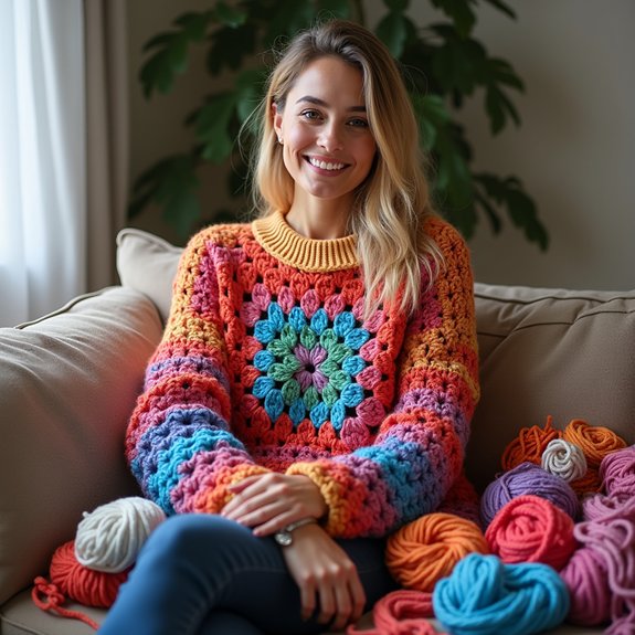 cozy crochet square design