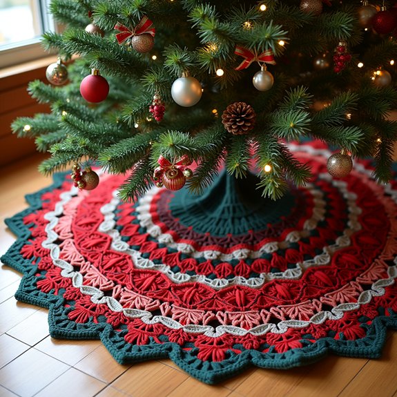 cozy crochet tree skirt