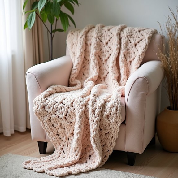 cozy crochet wave blanket