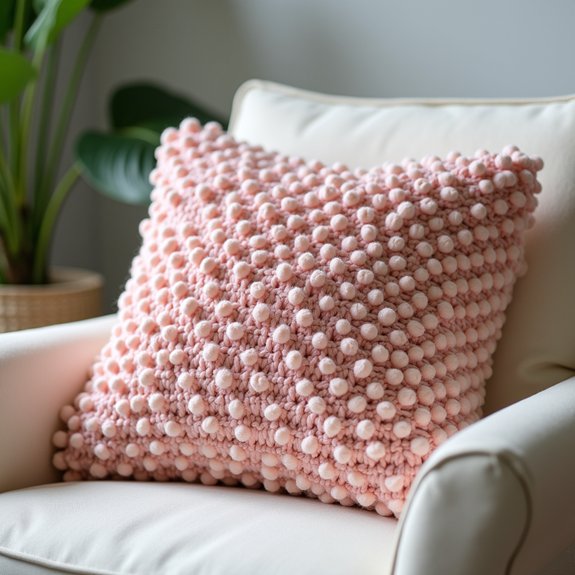 cozy decorative bobble pillow