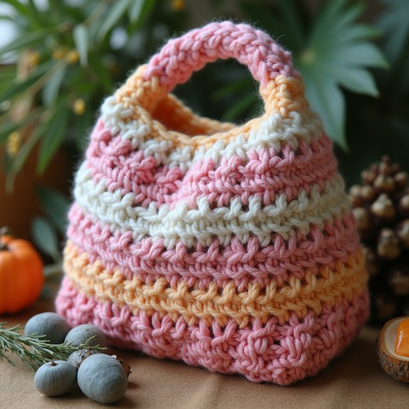 cozy handcrafted crochet bag