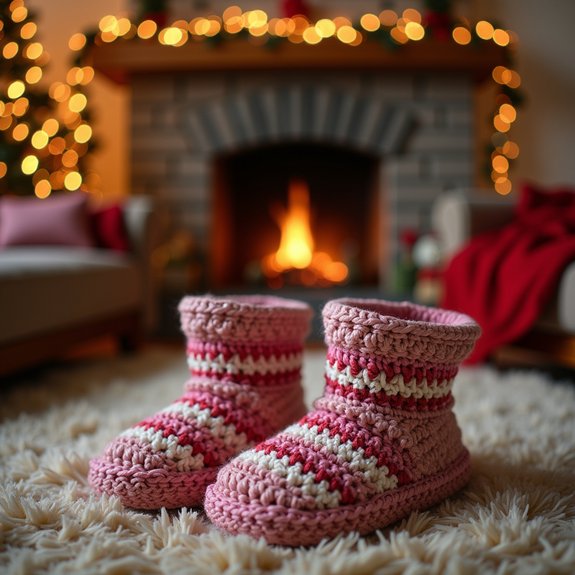 cozy handmade crochet footwear