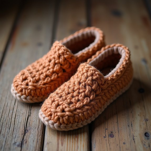 cozy handmade crochet footwear
