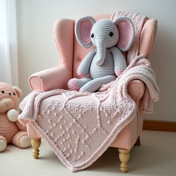 cozy handmade elephant blanket
