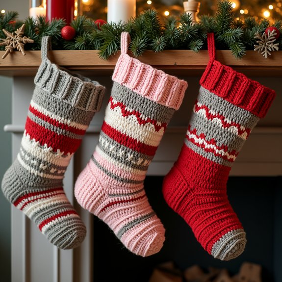 cozy handmade holiday stockings