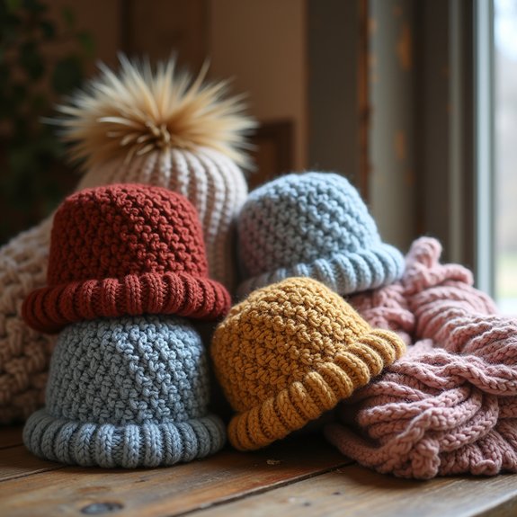 cozy handmade winter hats
