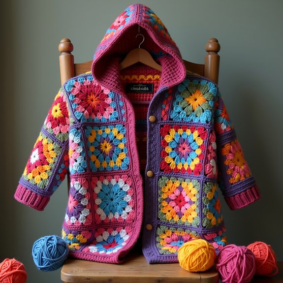 cozy hooded granny cardigan