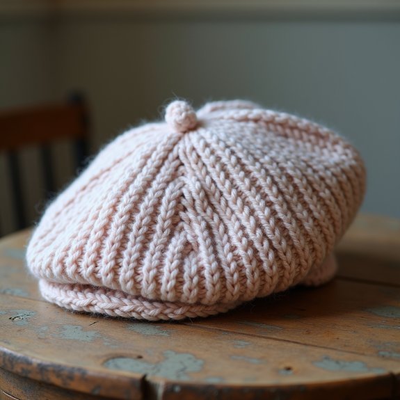 cozy knitted beret design