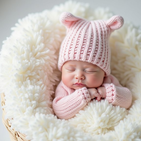 cozy knitted infant hat