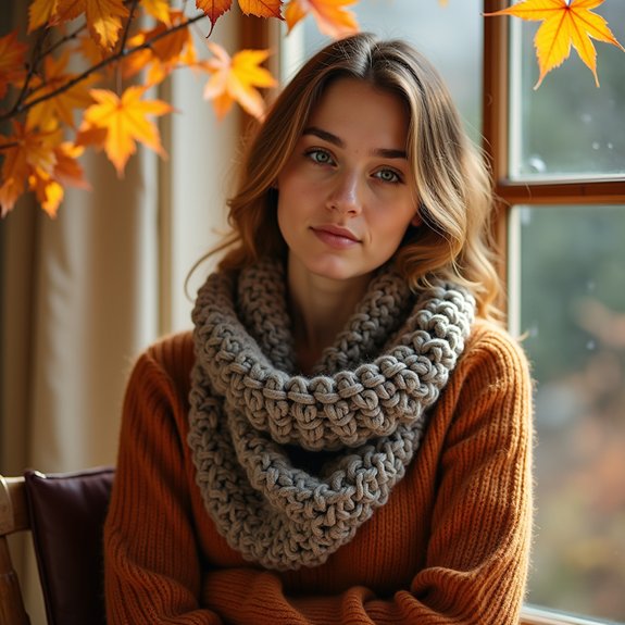 cozy knitted neck warmer