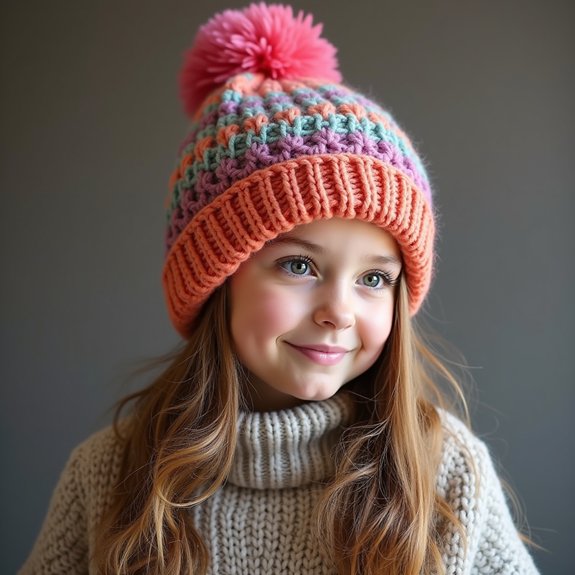 cozy large knit hat