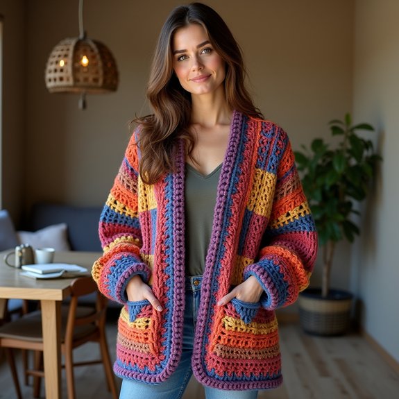 cozy oversized crochet outerwear
