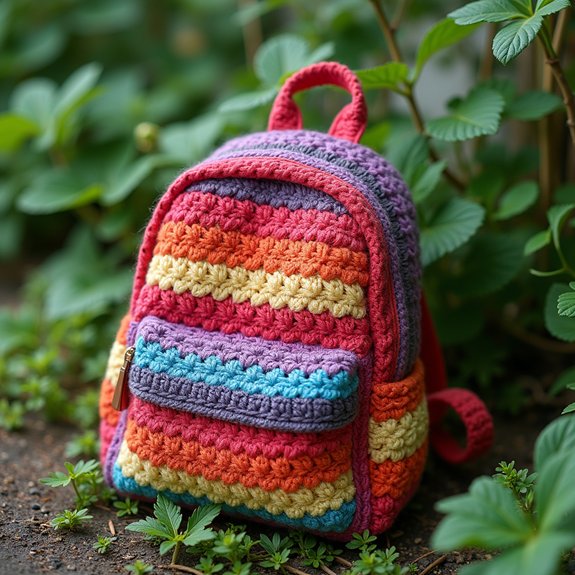 cozy oversized knit backpack