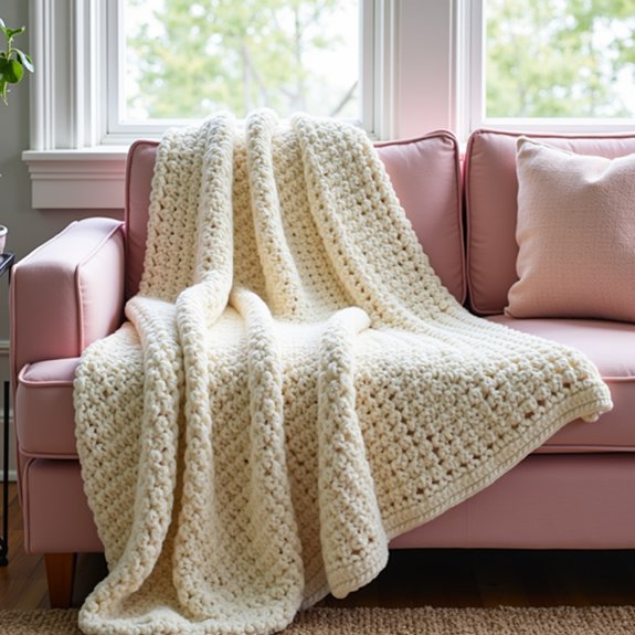 cozy oversized knit blanket