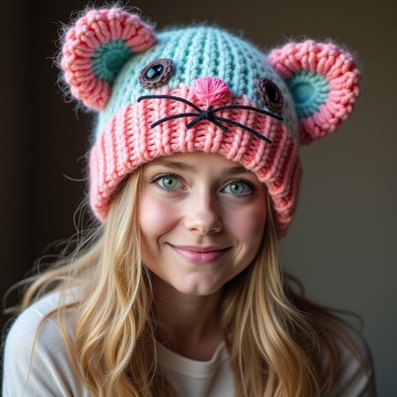 cozy oversized knit hat