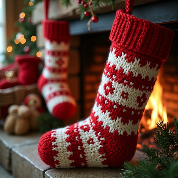 cozy oversized knit stockings