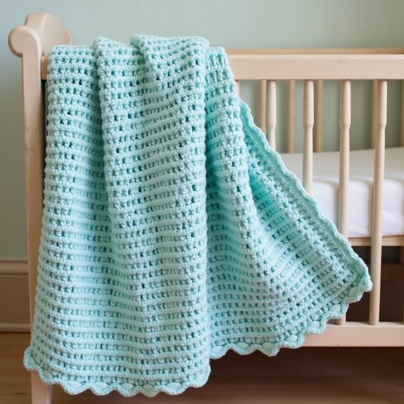 cozy textured crochet blanket