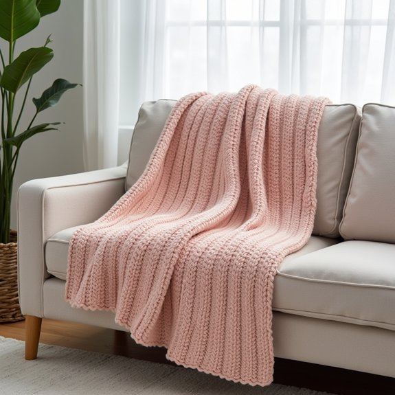 cozy textured knit blanket