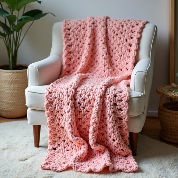 cozy textured popcorn blanket