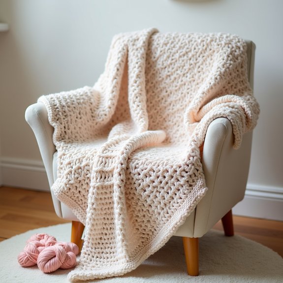 cozy woven textile blanket