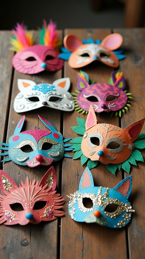 creative cardboard mask crafting