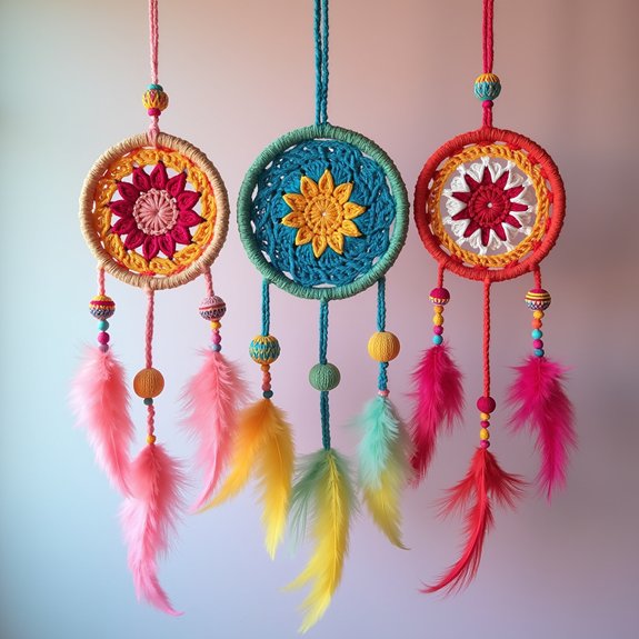 creative crochet dreamcatchers design