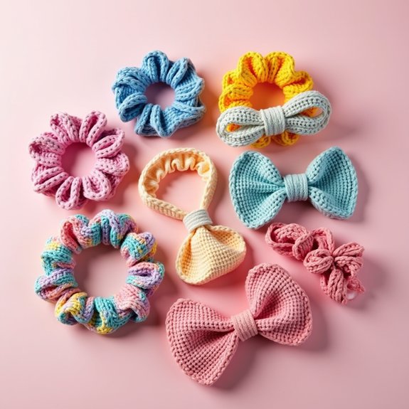 creative crochet hair accessories