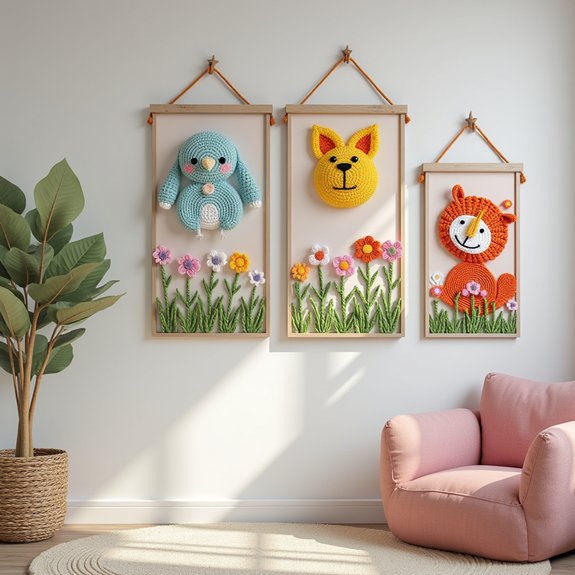 creative crochet wall decor