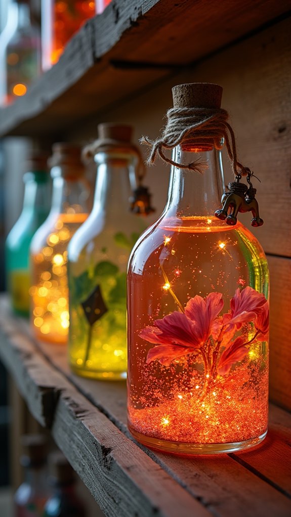 creative decorative bottle arrangements