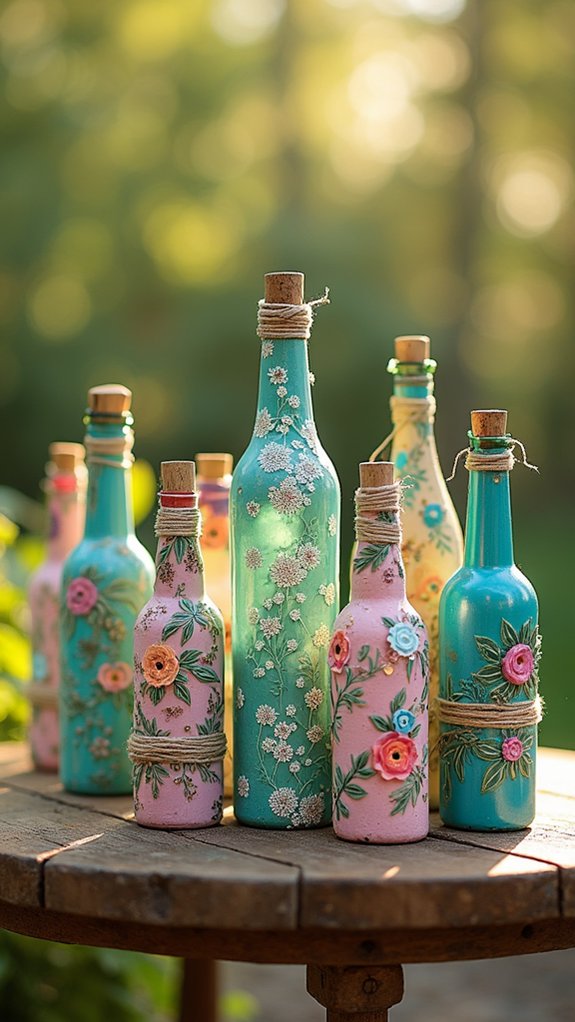 creative recycled bottle decor