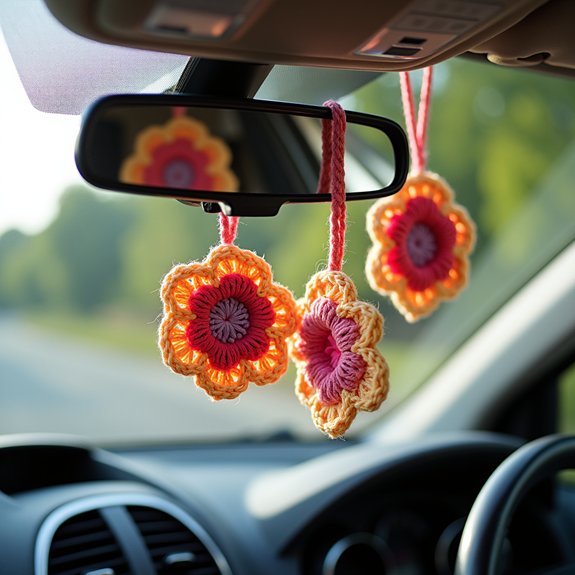crochet accessories for mirrors
