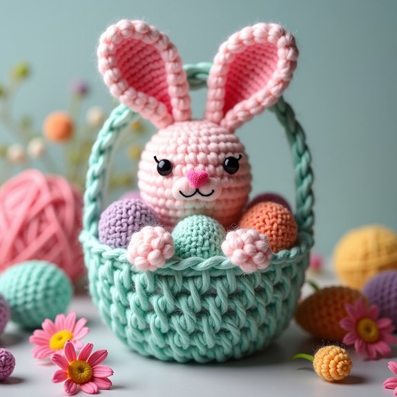 crochet basket for bunnies