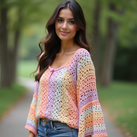 crochet blouse with sleeves