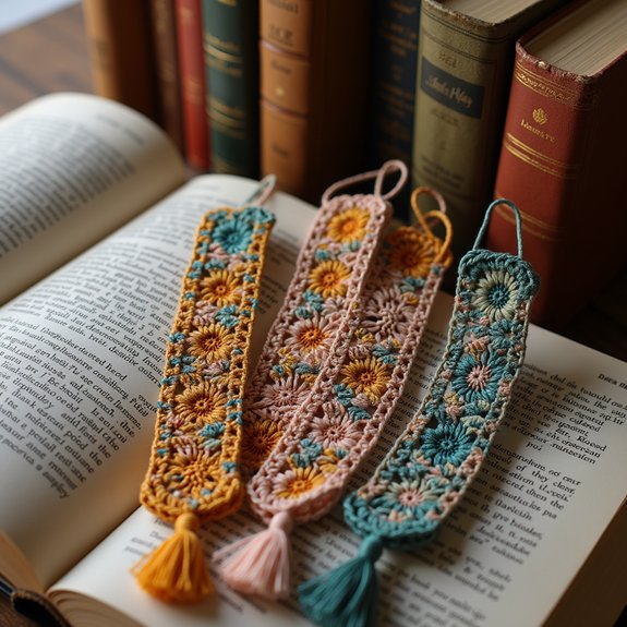 crochet bookmark crafting project
