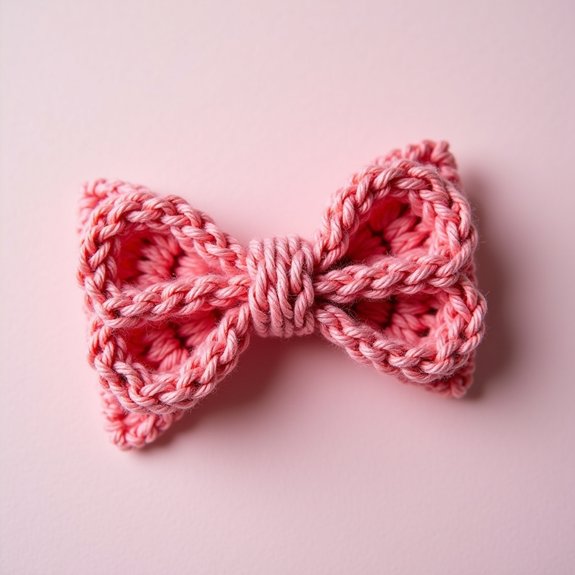 crochet bow hair accessory