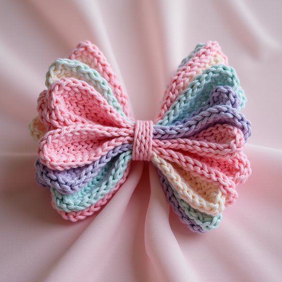 crochet bow with layers