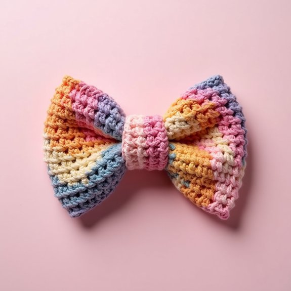 crochet bow with twists