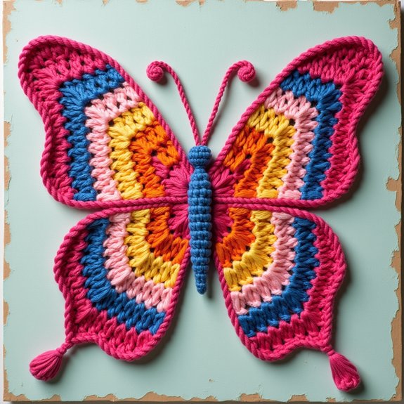 crochet butterfly quilt design