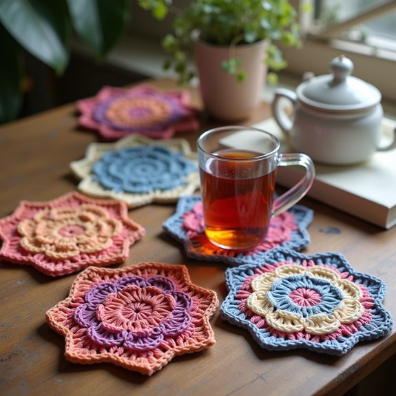 crochet coasters for decor