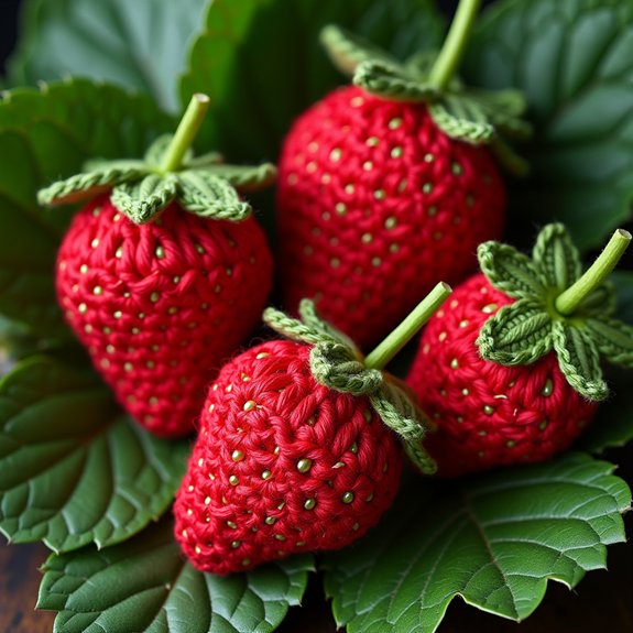 crochet colorful strawberry patterns