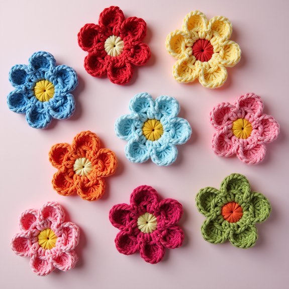 crochet decorative flower embellishment