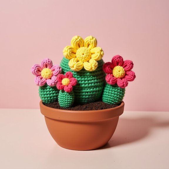 crochet flower for cacti