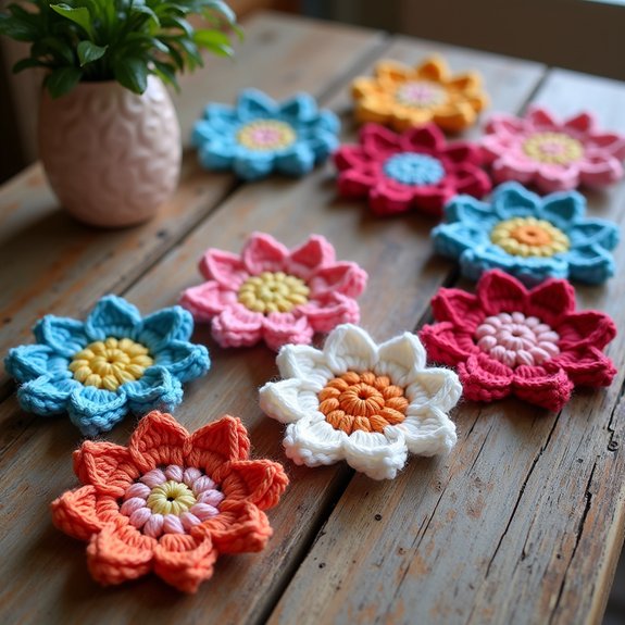 crochet flower square pattern